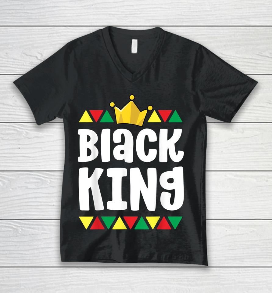 Black King African Pride Black History Month Unisex V-Neck T-Shirt