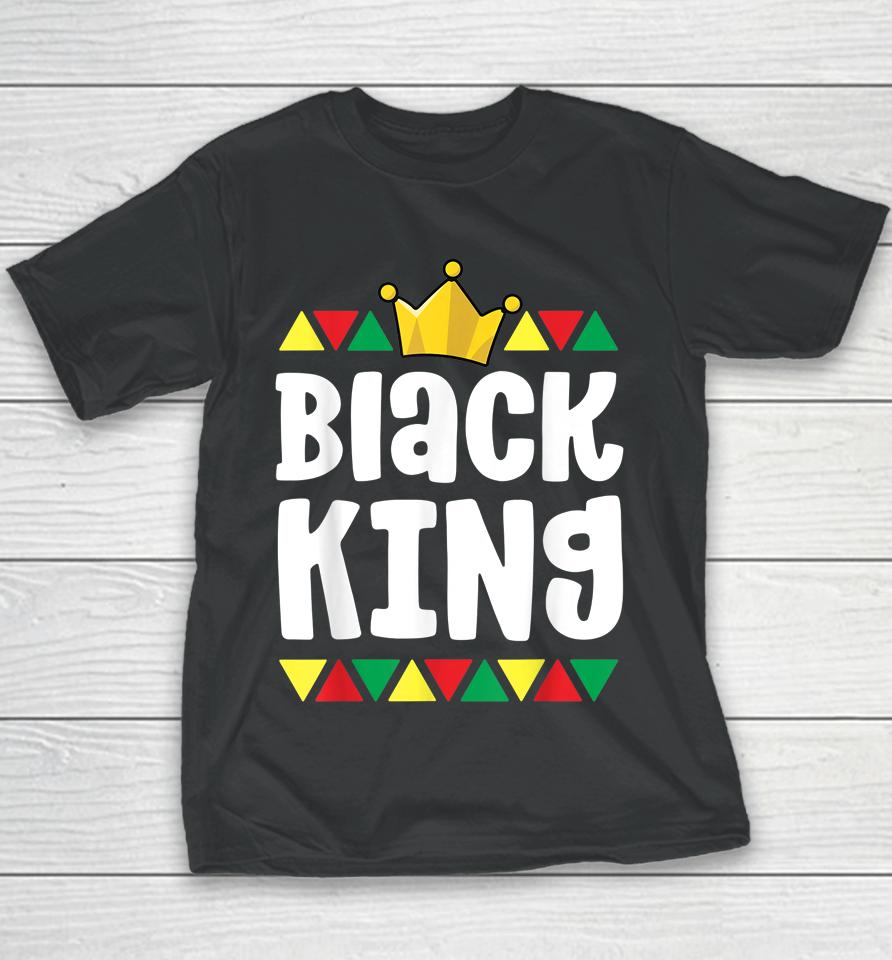 Black King African Pride Black History Month Youth T-Shirt