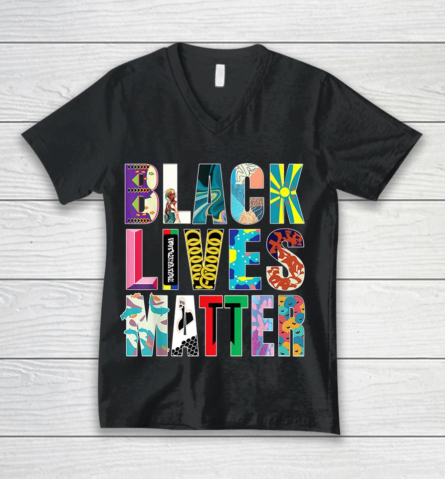 Black Lives Matter Unisex V-Neck T-Shirt