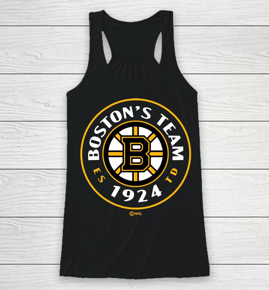 Black Men's Boston Bruins Fanatics Branded Represent Racerback Tank