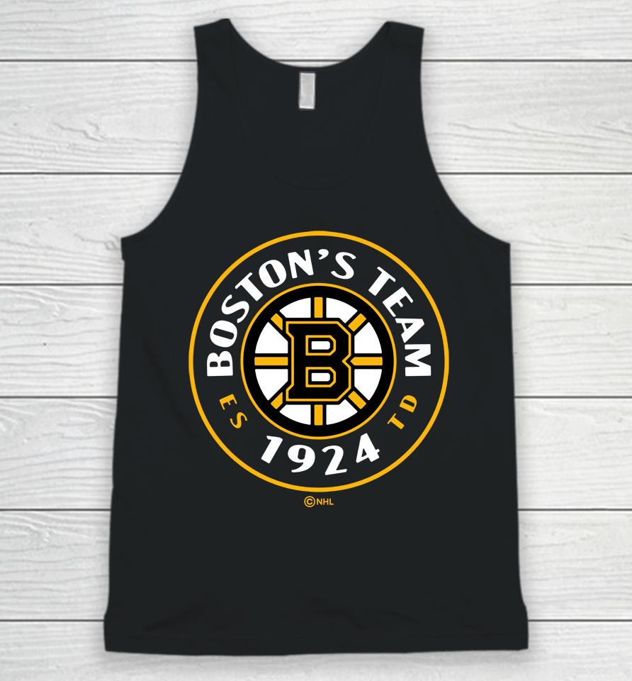 Black Men's Boston Bruins Fanatics Branded Represent Unisex Tank Top