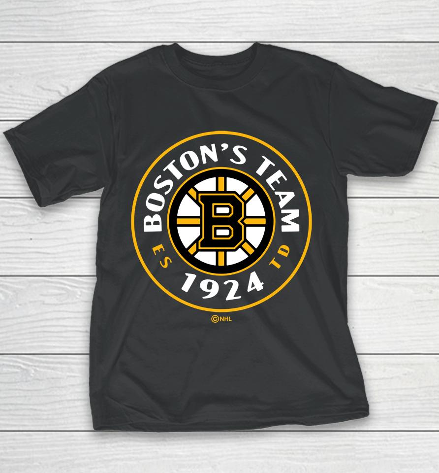 Black Men's Boston Bruins Fanatics Branded Represent Youth T-Shirt