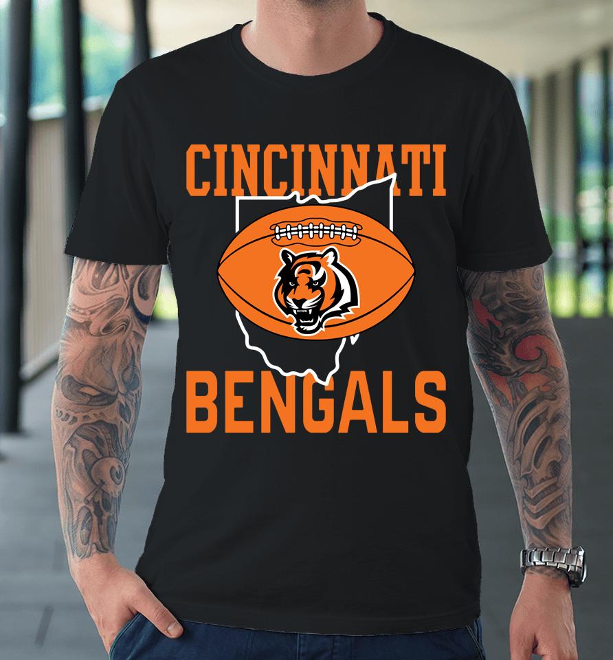 Black Nfl Homage Cincinnati Bengals Hyper Local Premium T-Shirt