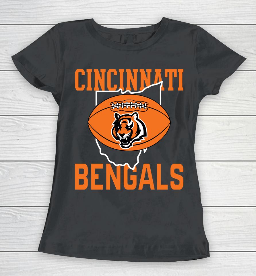 Black Nfl Homage Cincinnati Bengals Hyper Local Women T-Shirt