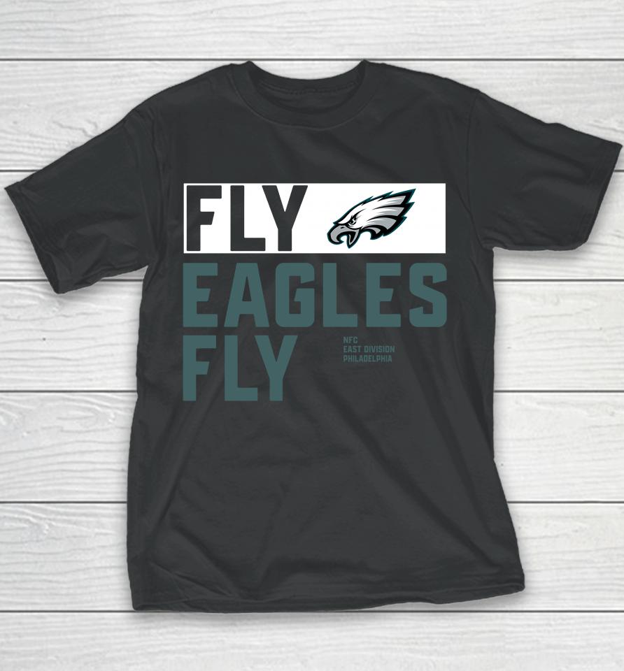 Black Philadelphia Eagles Anthracite Fly Eagles Fly Youth T-Shirt