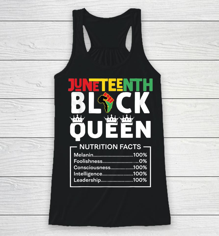 Black Queen Nutritional Facts Black Girl Juneteenth Racerback Tank