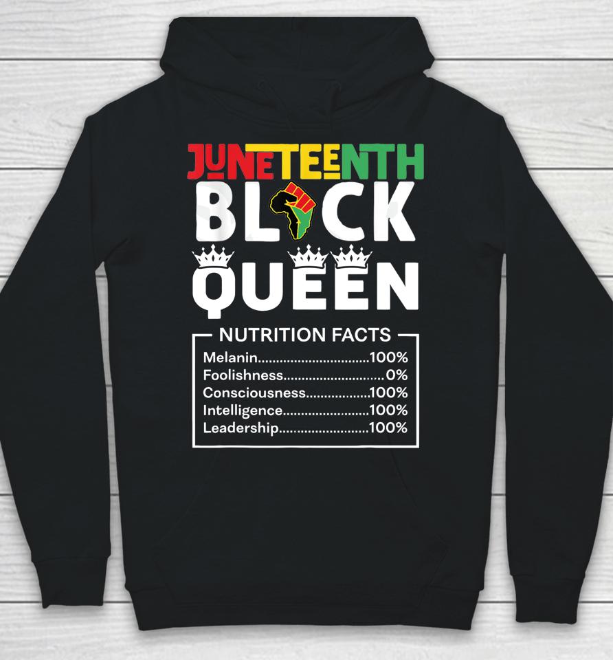 Black Queen Nutritional Facts Black Girl Juneteenth Hoodie
