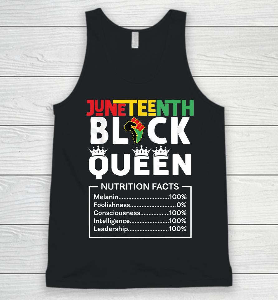 Black Queen Nutritional Facts Black Girl Juneteenth Unisex Tank Top