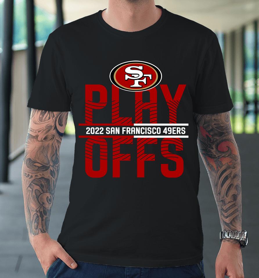 Black San Francisco 49Ers Playoffs Iconic Anthracite 2022 Nfl Premium T-Shirt