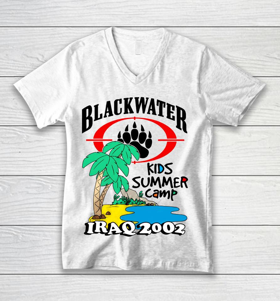 Black Water Kids Summer Camp Iraq 2002 Unisex V-Neck T-Shirt