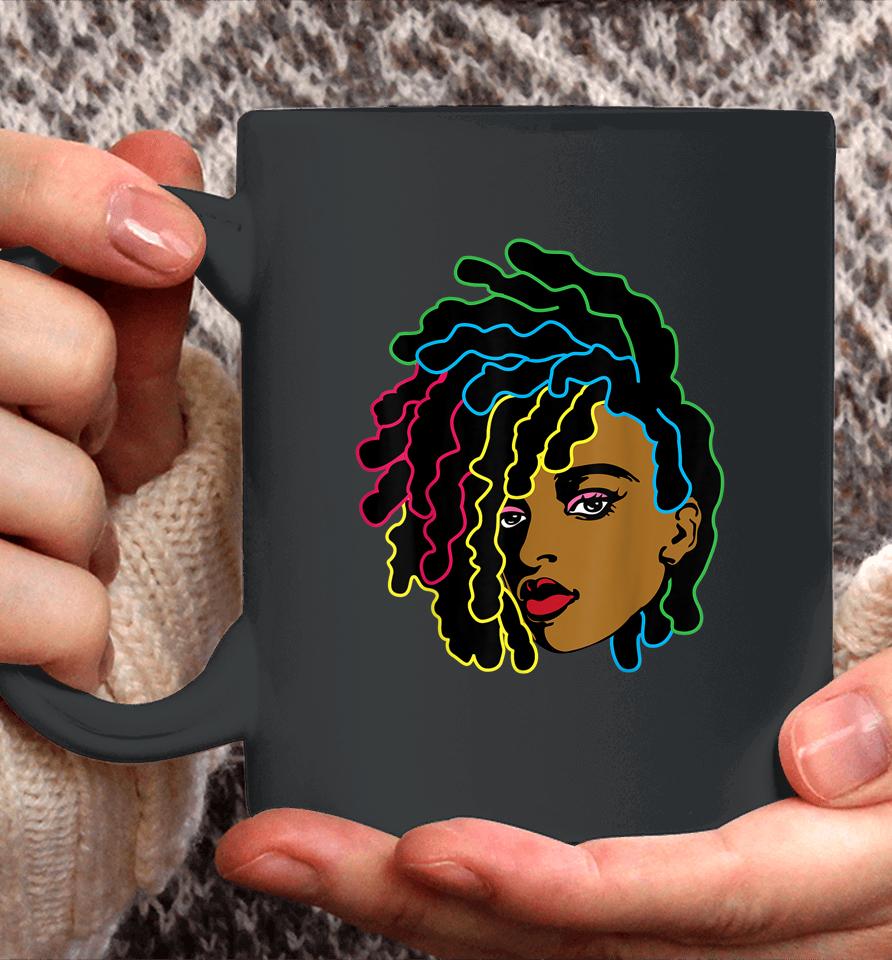 Black Woman African Afro Hair Cool Black History Month Gift Coffee Mug