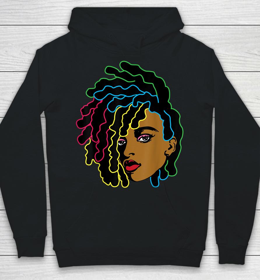Black Woman African Afro Hair Cool Black History Month Gift Hoodie