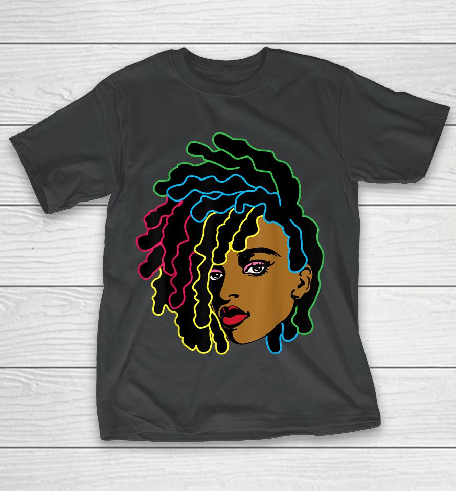 Black Woman African Afro Hair Cool Black History Month Gift T-Shirt