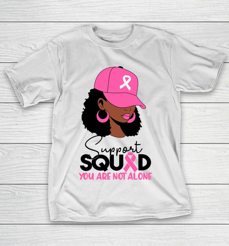 Black Woman In October We Wear Pink Breast Cancer Awareness T-Shirt