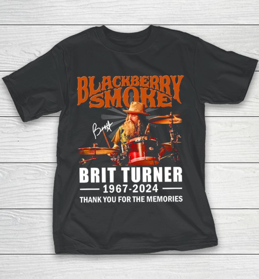 Blackberry Smoke Brit Turner 1967 2024 Thank You For The Memories Signatures Youth T-Shirt
