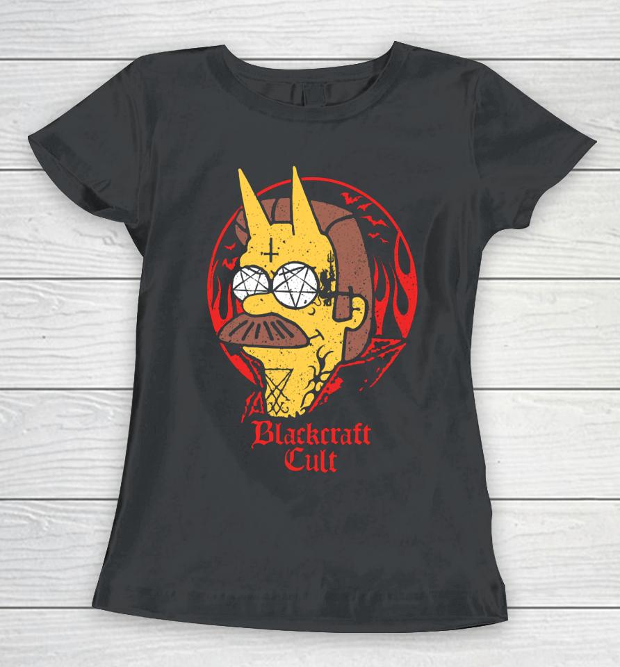 Blackcraftcult Devil Flanders Did I Hear Someone Wanted To Sell Their Soul Women T-Shirt