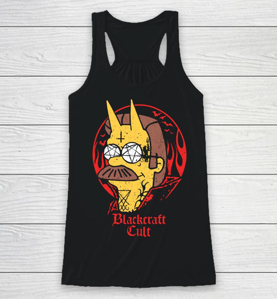 Blackcraftcult Merch Shop Devil Flanders Did I Hear Someone Wanted To Sell Their Soul Racerback Tank