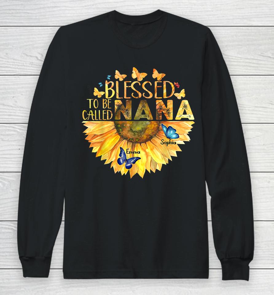 Blessed To Be Called Grandma Sunflower Long Sleeve T-Shirt