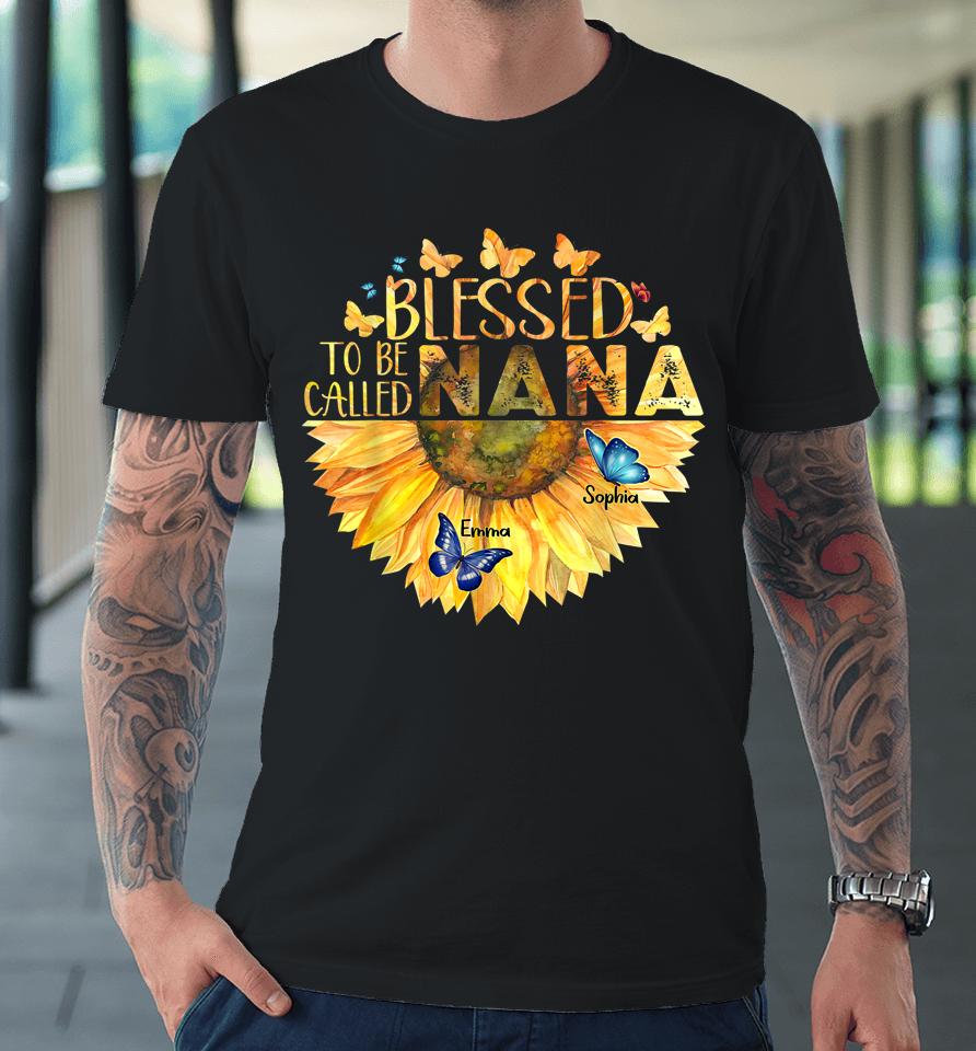 Blessed To Be Called Grandma Sunflower Premium T-Shirt