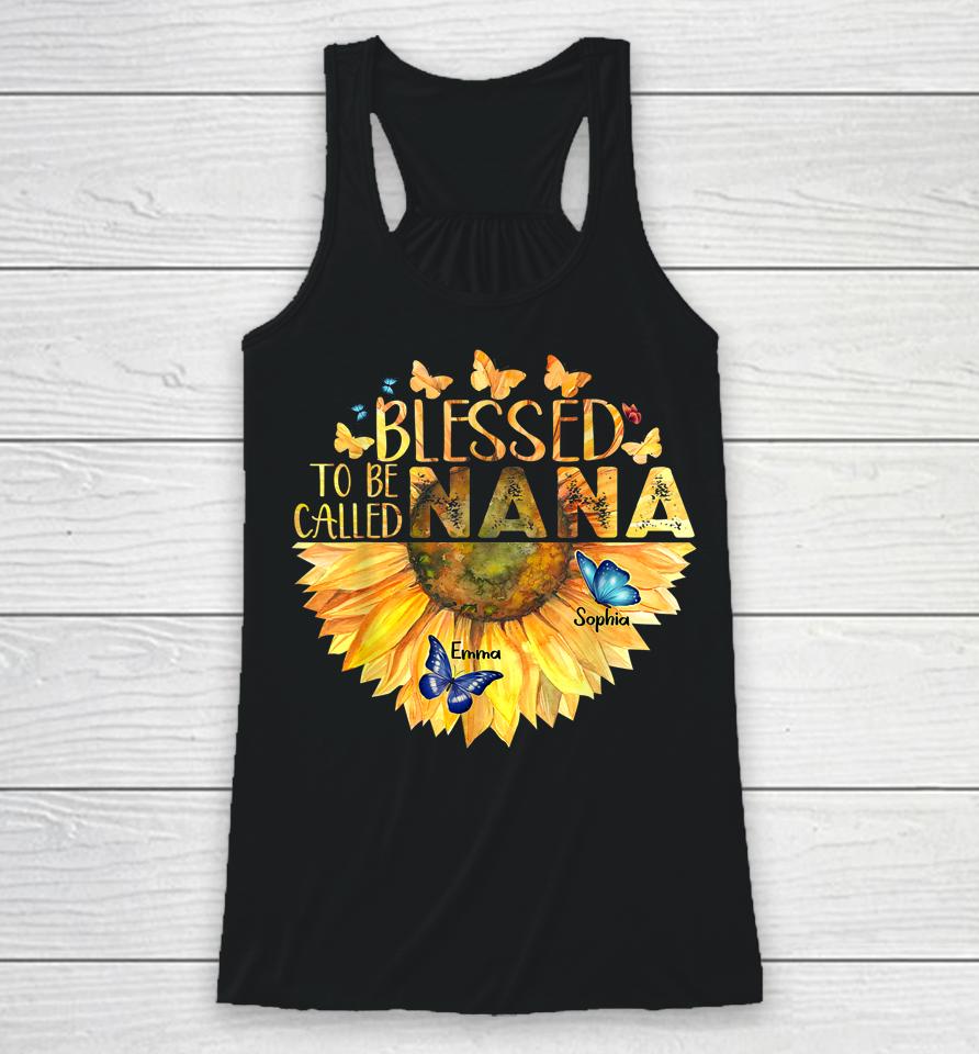Blessed To Be Called Grandma Sunflower Racerback Tank