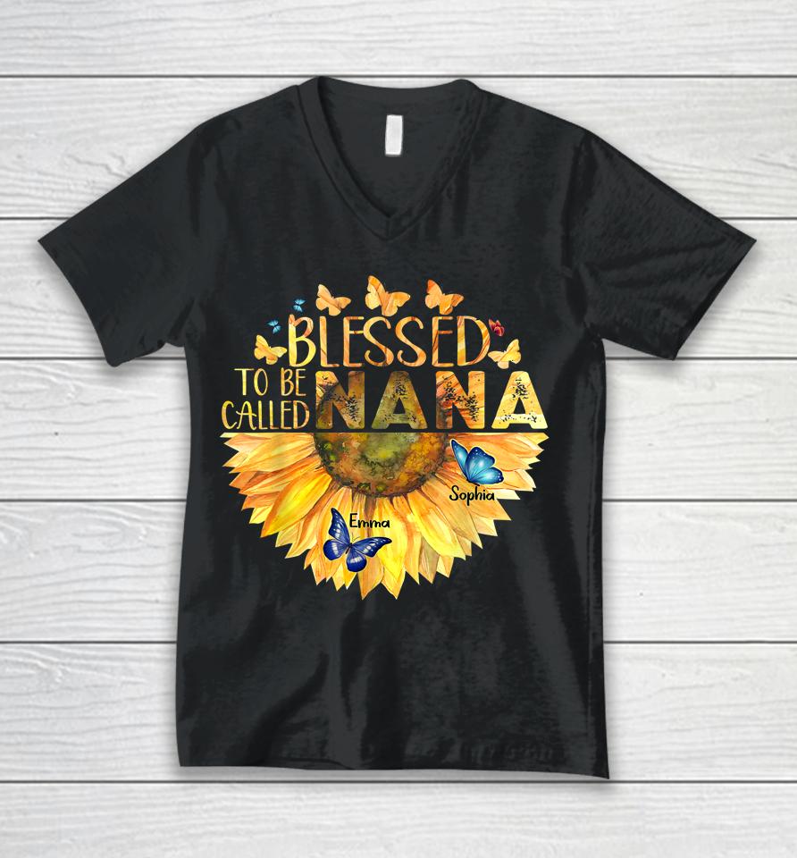 Blessed To Be Called Grandma Sunflower Unisex V-Neck T-Shirt