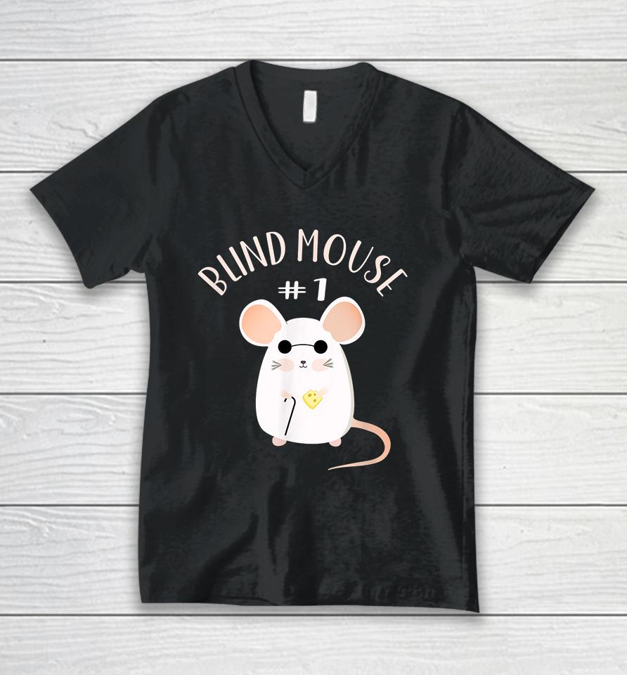 Blind Mouse #1 Unisex V-Neck T-Shirt