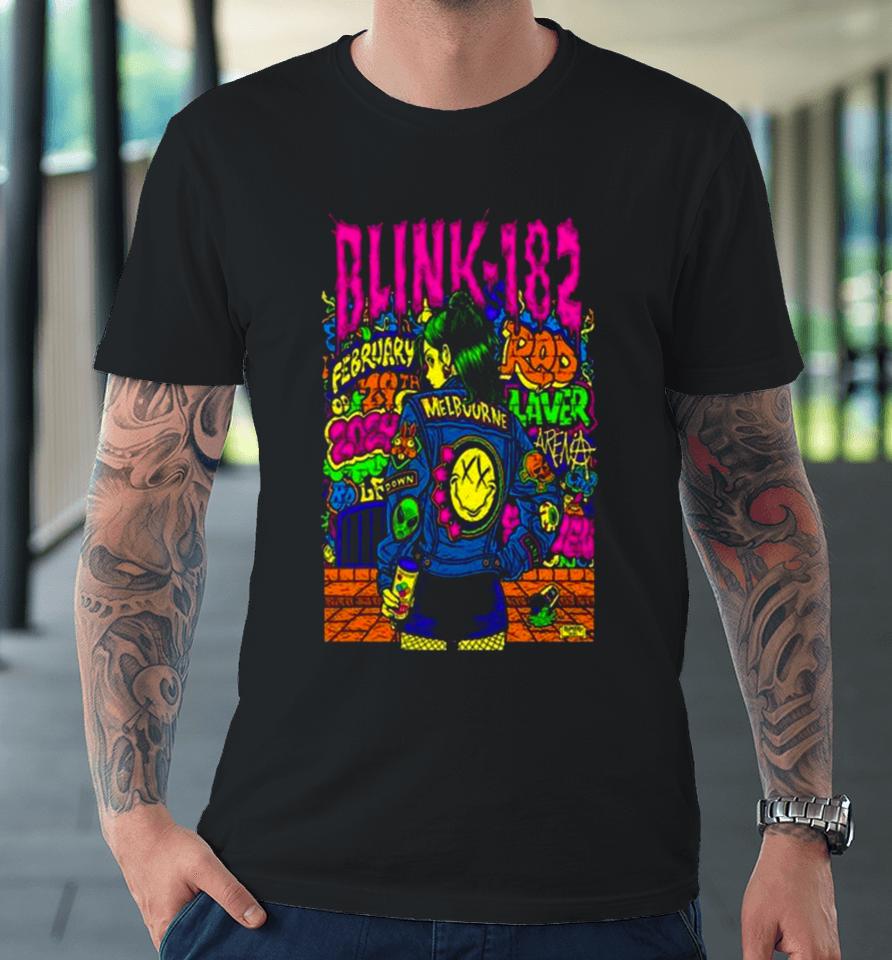Blink 182 Rod Laver Arena Feb 29 2024 Event Premium T-Shirt