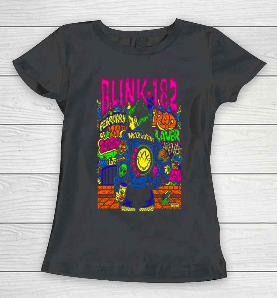 Blink 182 Rod Laver Arena Feb 29 2024 Event Women T-Shirt
