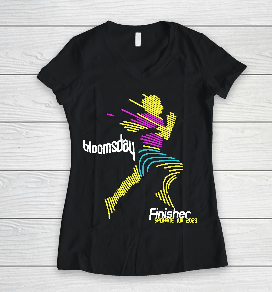 Bloomsday 2023 Finisher Women V-Neck T-Shirt