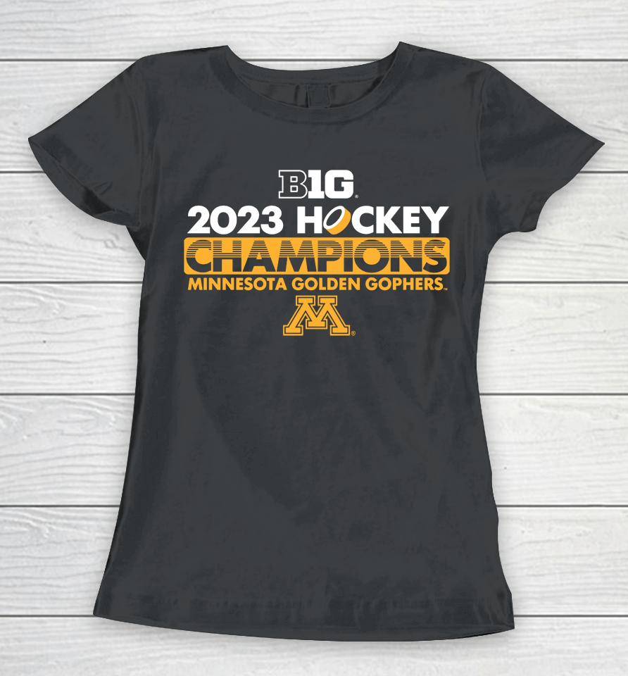 Blue 84 Hockey Regular Season Champions Minnesota Golden Gophers 2023 Big Ten Women T-Shirt