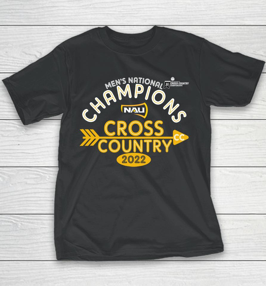 Blue 84 Northern Arizona Lumberjacks Ncaa Men's Cross Country National Champions 2022 Youth T-Shirt