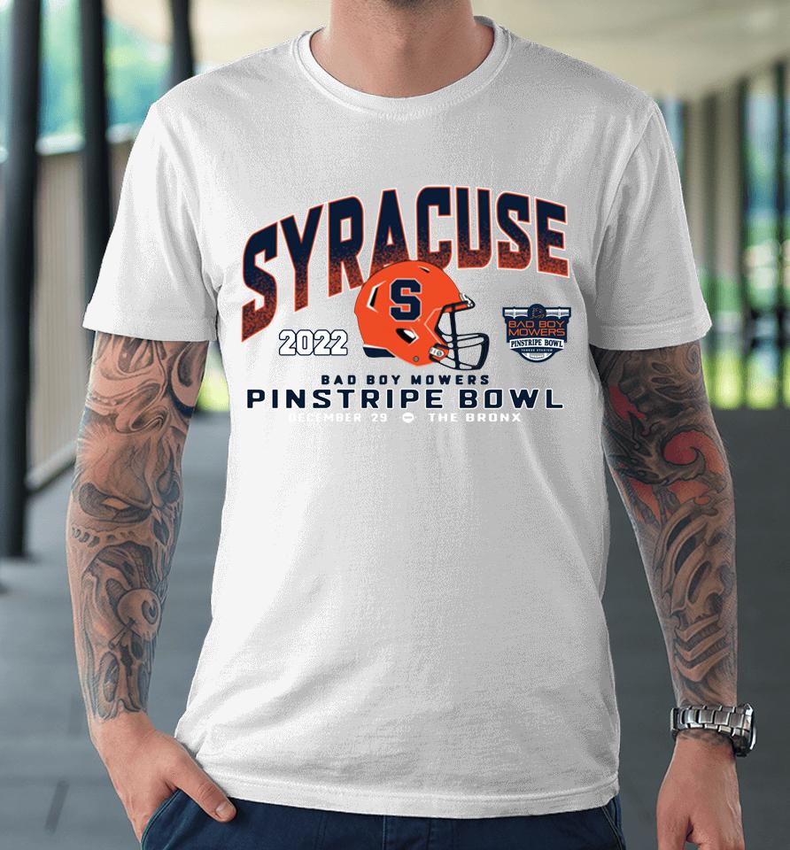 Blue 84 Orange Syracuse Football Pinstripe Bowl Premium T-Shirt