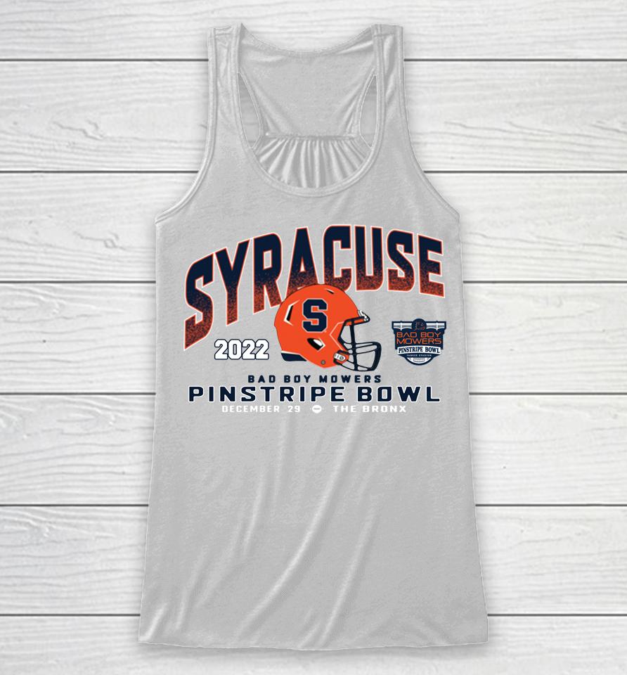 Blue 84 Orange Syracuse Football Pinstripe Bowl Racerback Tank