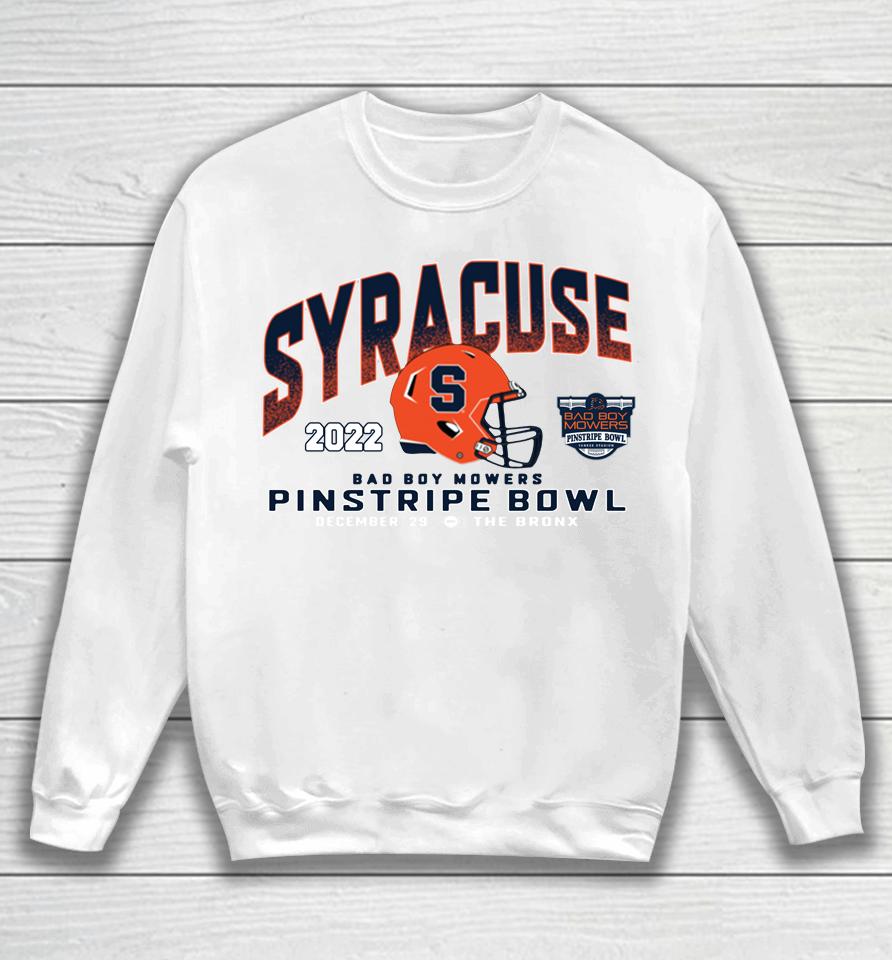 Blue 84 Orange Syracuse Football Pinstripe Bowl Sweatshirt