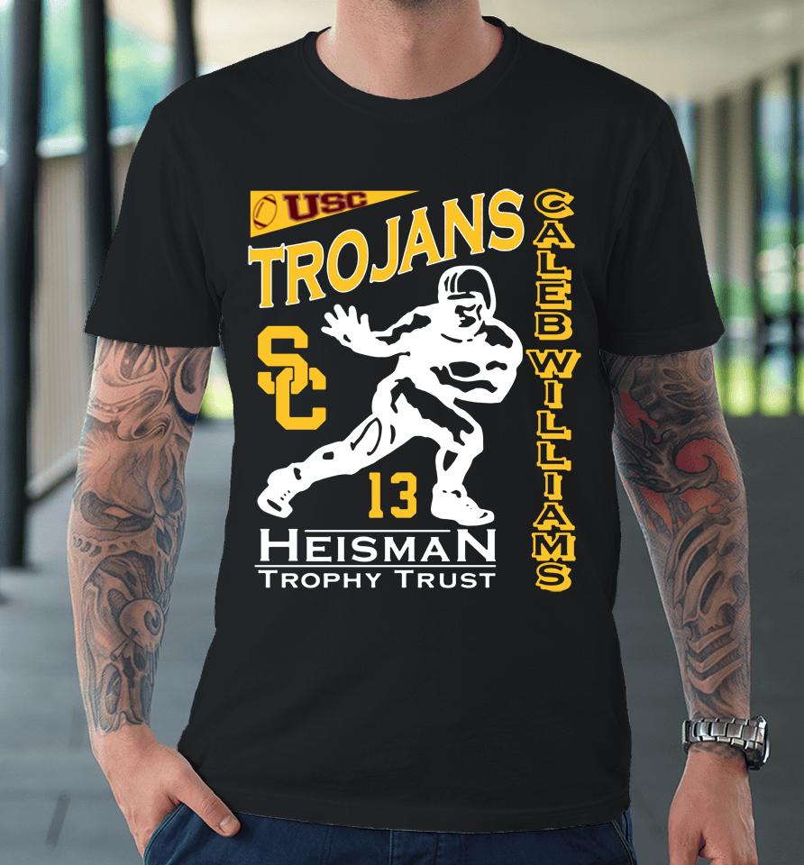 Blue 84 Red Caleb Williams Usc Trojans 2022 Heisman Trophy Winner Premium T-Shirt