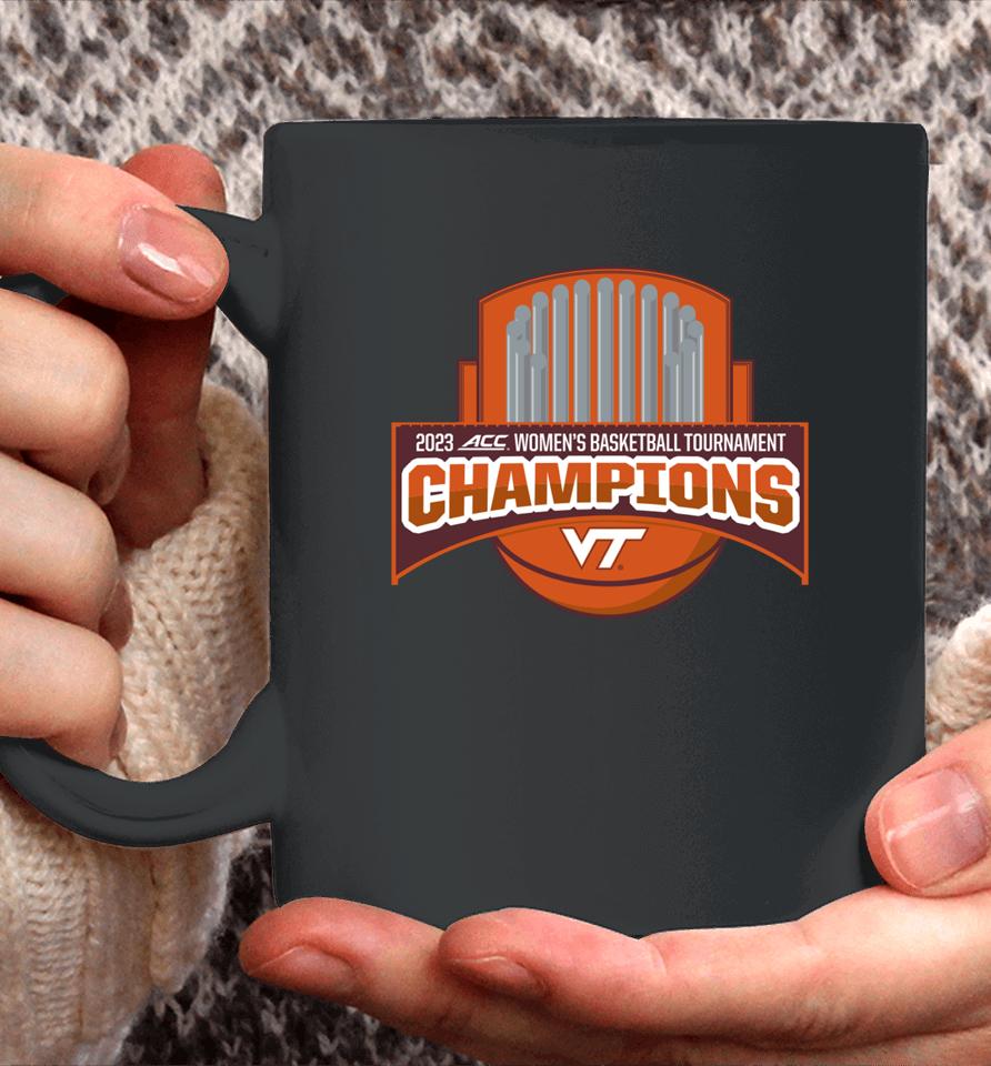 Blue 84 Virginia Tech Hokies 2023 Acc Women's Basketball Conference Tournament Champions Commemorati Coffee Mug