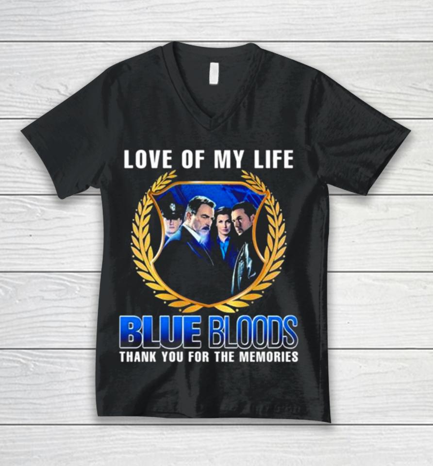 Blue Bloods Love Of My Life Thank You For The Memories Photo Unisex V-Neck T-Shirt