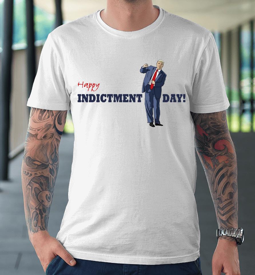 Blue Girl In Red State Happy Trump Indicted Day Premium T-Shirt