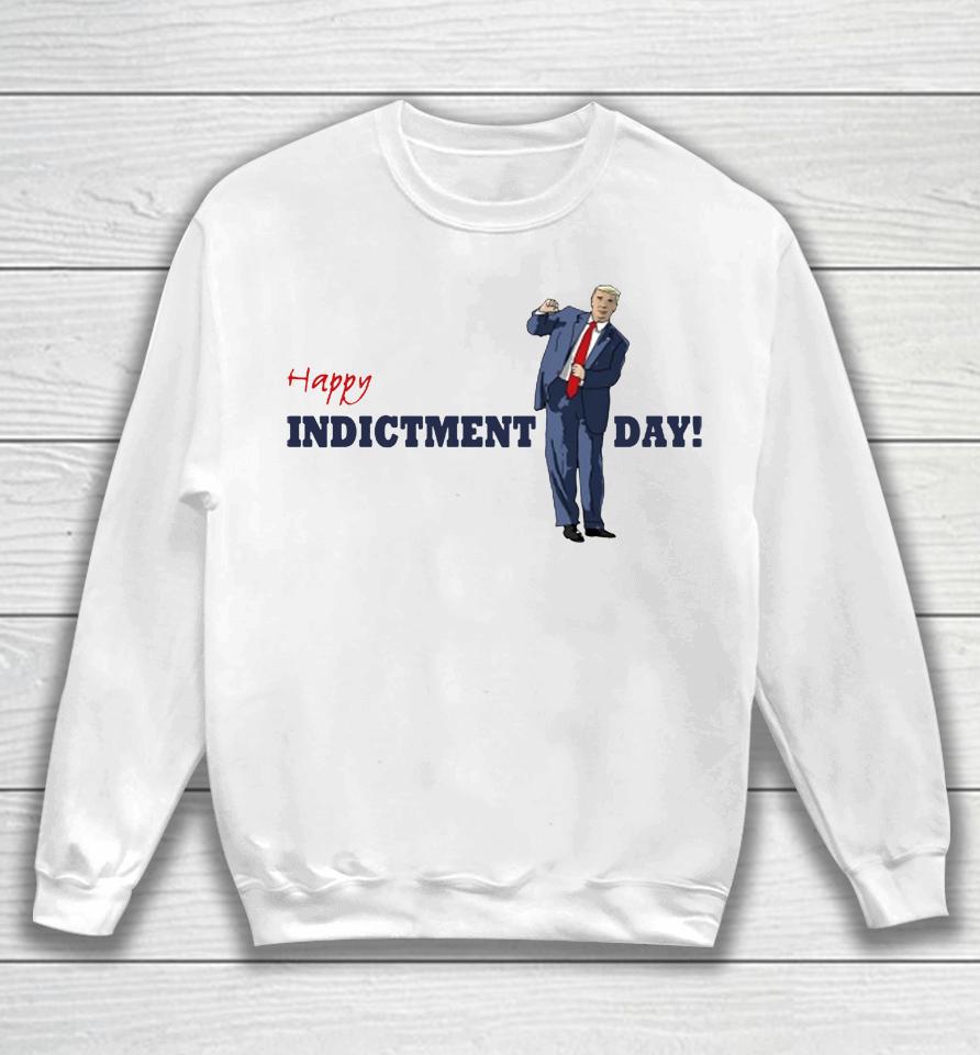 Blue Girl In Red State Happy Trump Indicted Day Sweatshirt