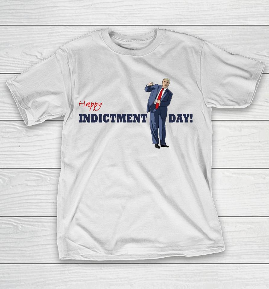 Blue Girl In Red State Happy Trump Indicted Day T-Shirt
