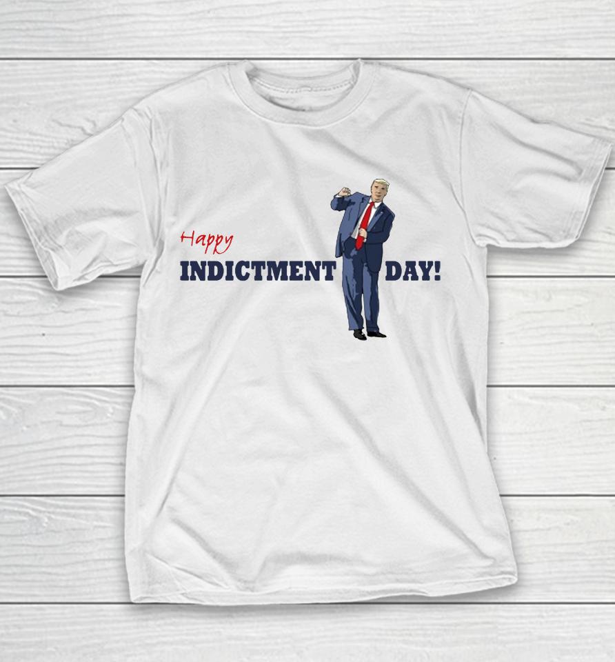 Blue Girl In Red State Happy Trump Indicted Day Youth T-Shirt