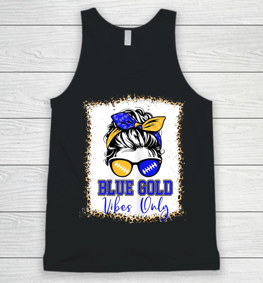 Blue Gold Vibes Only Football Unisex Tank Top