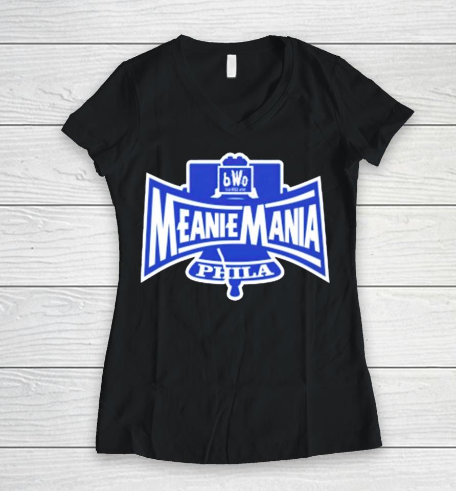 Blue Meanie Meanie Mania Women V-Neck T-Shirt