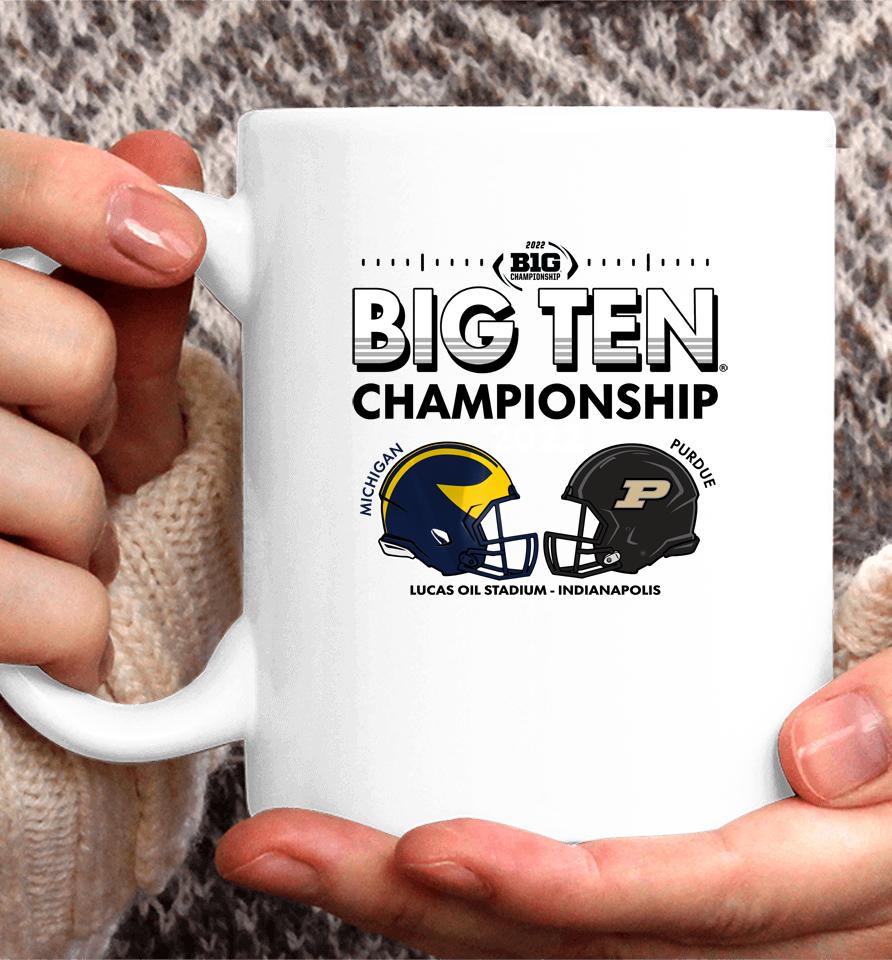 Blue84 2022 Michigan Vs Purdue Big Ten Championship Game Head-To-Head Coffee Mug