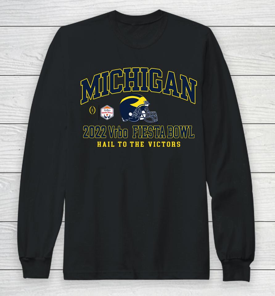 Blue84 Men's Michigan 2022 Vrbo Fiesta Bowl Football College Football Long Sleeve T-Shirt