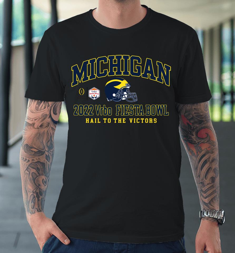 Blue84 Men's Michigan 2022 Vrbo Fiesta Bowl Football College Football Premium T-Shirt