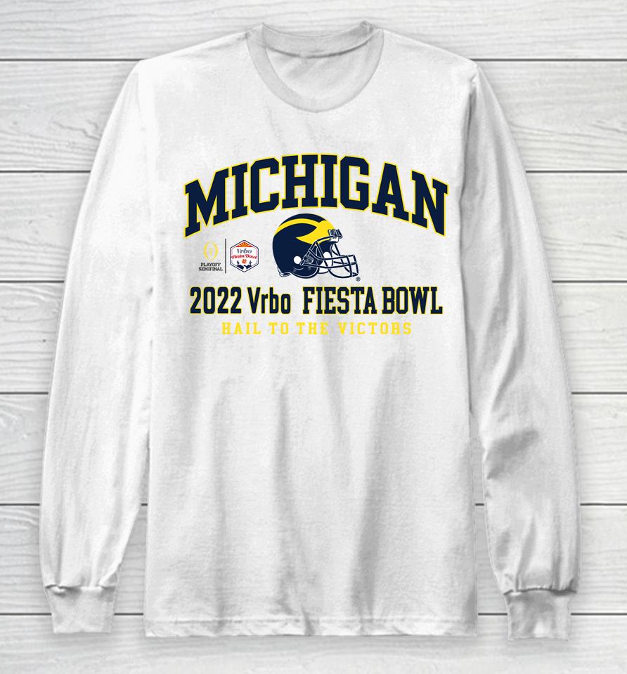 Blue84 Michigan 2022 Vrbo Fiesta Bowl Football College Football Playoff Long Sleeve T-Shirt