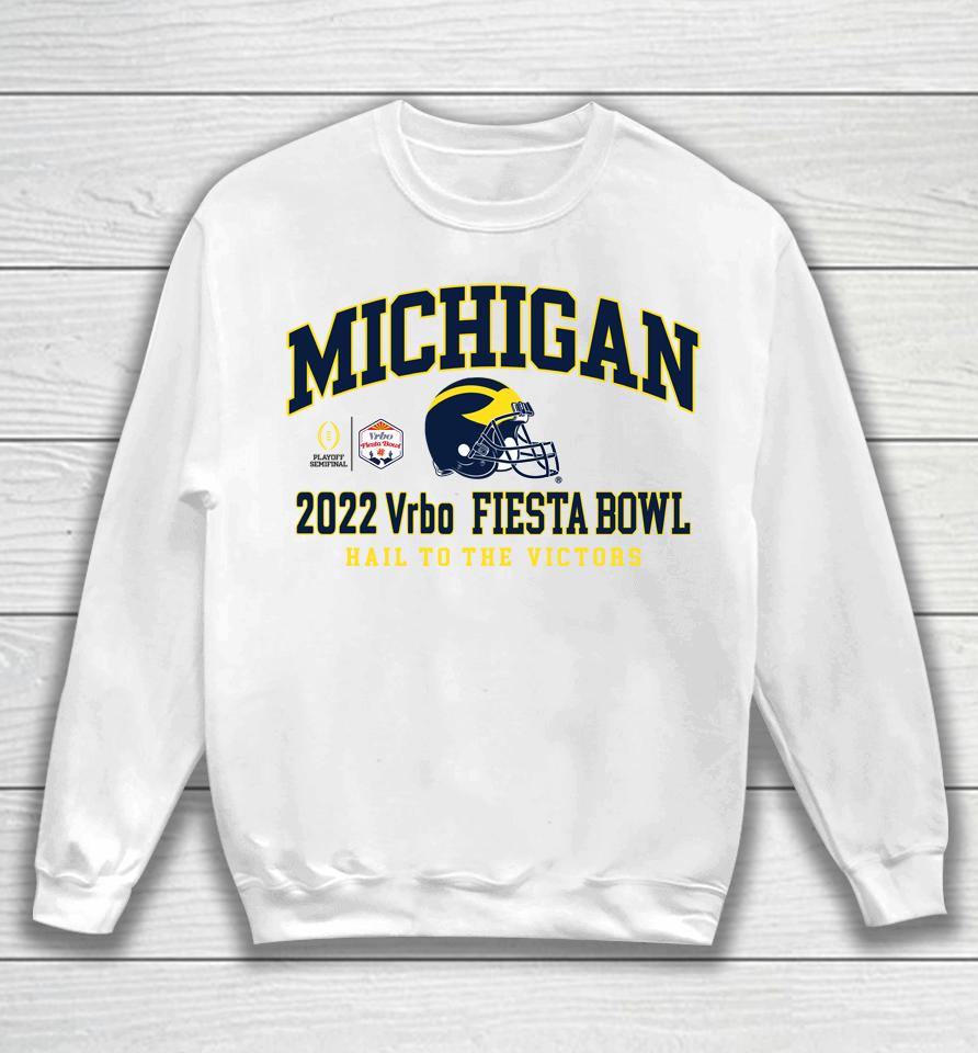 Blue84 Michigan 2022 Vrbo Fiesta Bowl Football College Football Playoff Sweatshirt