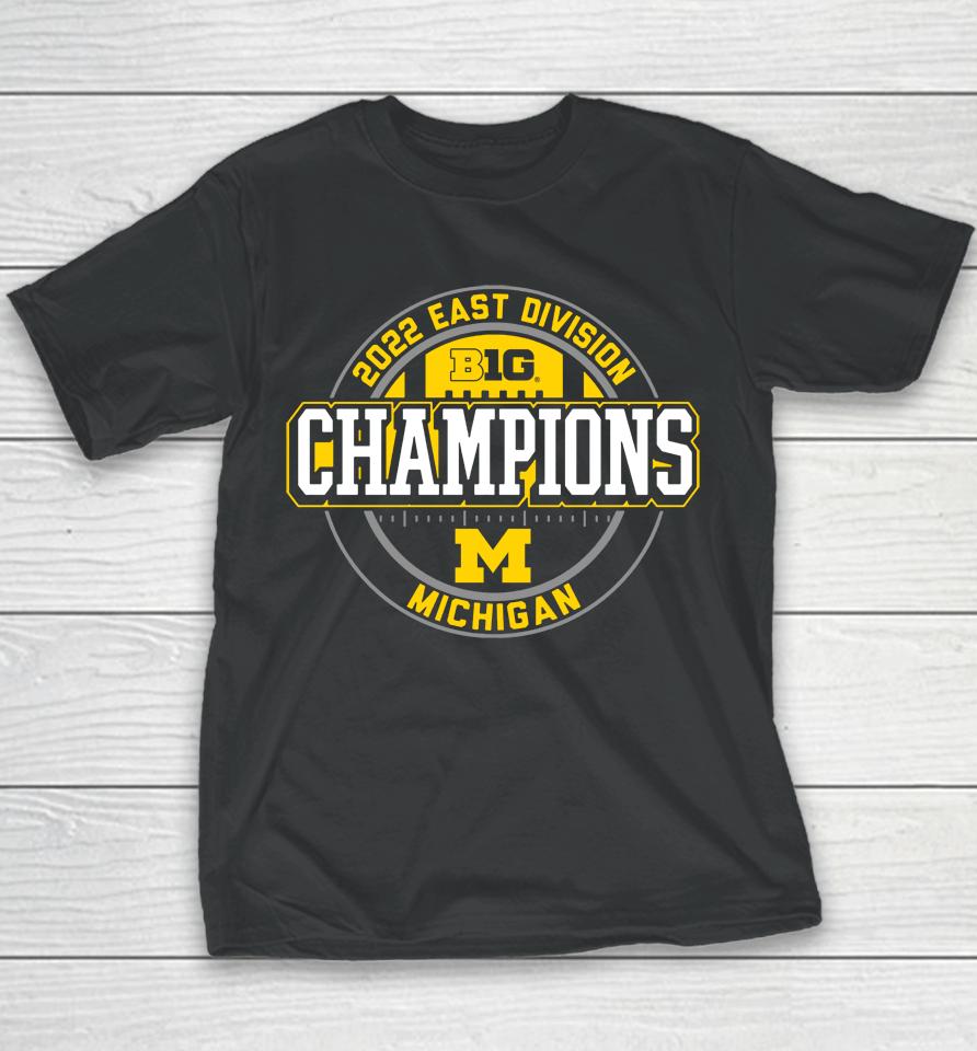 Blue84 University Of Michigan Big Ten East Champions Navy Locker Room Youth T-Shirt