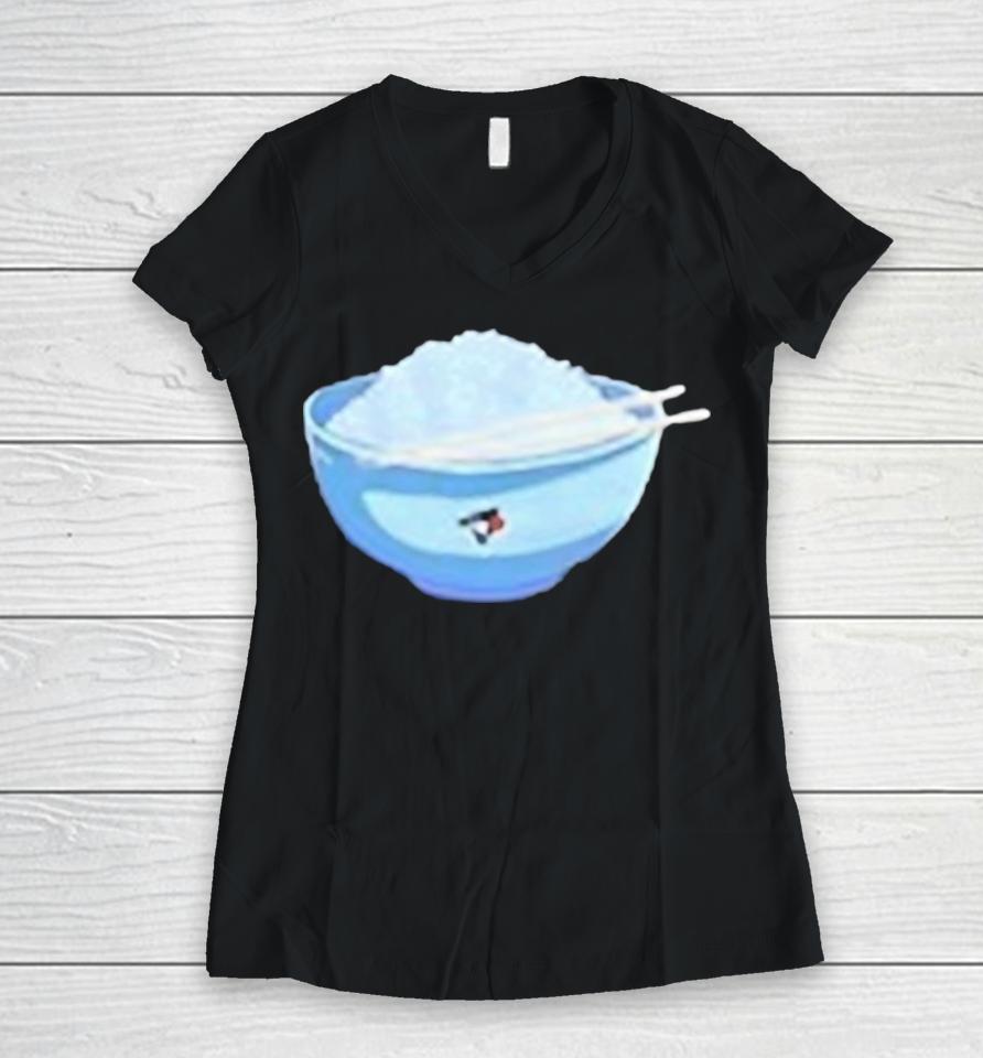 Bluejays Rice Bow Women V-Neck T-Shirt